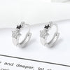 925 Stamp Silver Color Minimalist Zircon Star Earrings From Enamel Jewelry For Women 2022 Christmas