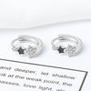 925 Stamp Silver Color Minimalist Zircon Star Earrings From Enamel Jewelry For Women 2022 Christmas