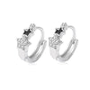 925 Stamp Silver Color Minimalist Zircon Star Earrings From Enamel Jewelry For Women 2022 Christmas