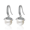 925 Stamp Silver Color Pearl EarringsSilver Ear Stud Womens  Party Jewelry Love Gift Christmas