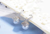 925 Stamp Silver Color Pearl EarringsSilver Ear Stud Womens  Party Jewelry Love Gift Christmas