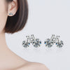 925 Stamp Silver Color Women Jewelry Earrings Bicycle Zircon Style Stud Earing Charm Girls Gifts Christmas
