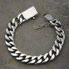 Luxury 925 Sterling Silver Bracelets Man High Polish Curb Link Chain Bracelet for Men Vintage Punk Rock Biker Mens Jewelry