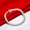 925 Sterling silver fine 6MM geometry chain bracelet neckalce jewelry set for women man Party wedding Accessories