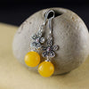Luxury Big Gemstone Beads Trendy Punk Long Earrings Handmade Wedding Engagement Drop Earrings For Women Silver 925 Jewelry SE57