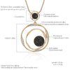 Big Round Pendant Crystal Necklace For Women Rose Gold Long Necklac Sweater Chain Statement Jewelry Gifts 2022 Fashion