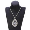 Big Water Drop Vintage Rhinestone Pendants Necklaces For Women Long Crystal Sweater Necklaces Jewelry Party Gifts 2022