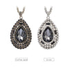 Big Water Drop Vintage Rhinestone Pendants Necklaces For Women Long Crystal Sweater Necklaces Jewelry Party Gifts 2022