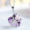 Luxury Blue Color Big Austrian Crystal Knot Heart Love Maxi Boho Necklaces&Pendants for Women Fashion Jewelry Gift zk40