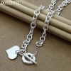 Luxury Brand 925 Sterling Silver Heart Charm Necklace Woman Man Necklace Fine Jewelry Necklace Wholesale