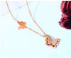 Luxury Brand European Fashion Jewelry Original Crystals From Swarovski Pendant Two Swans Necklaces Women Handmade Maxi