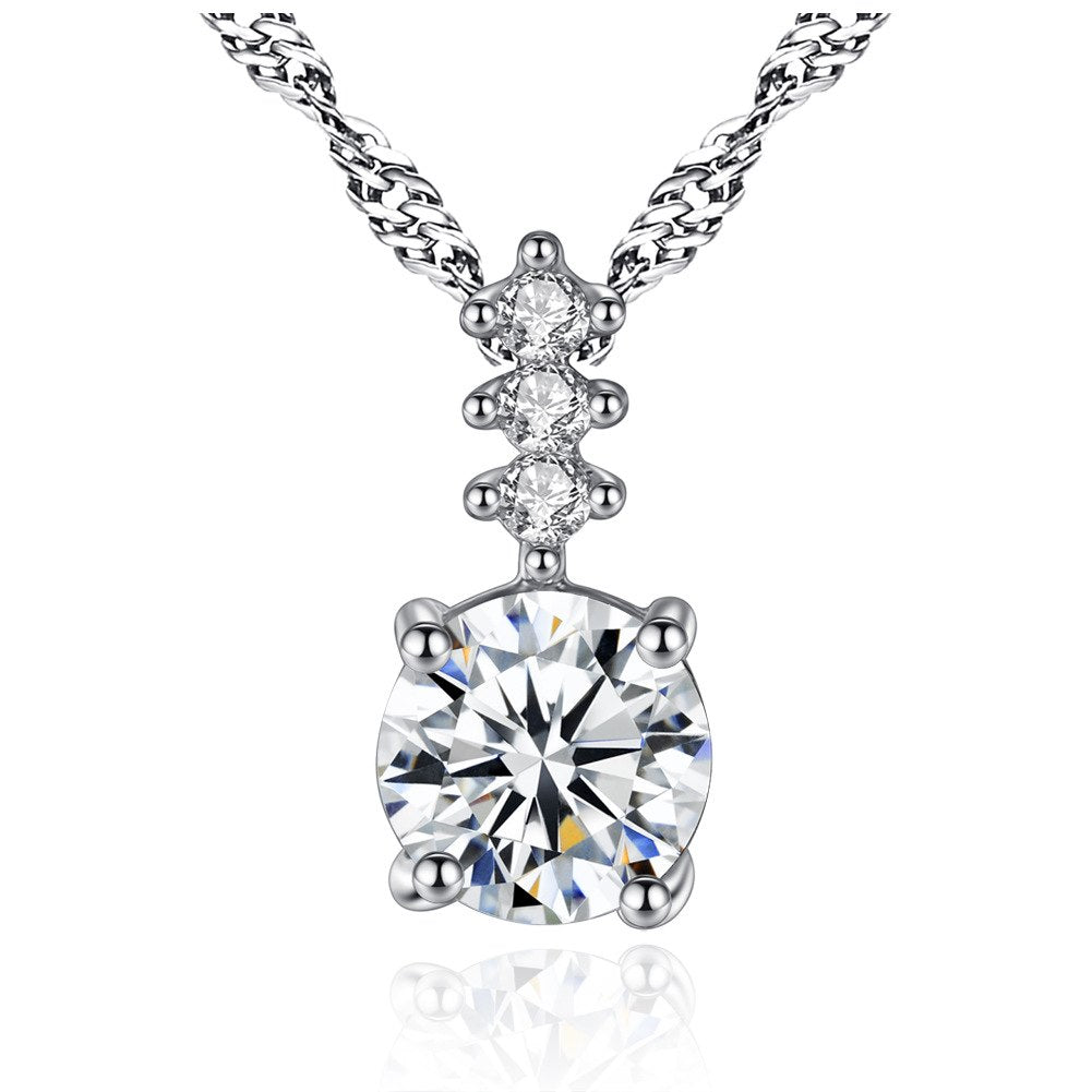 Luxury Brand New Classic Austrian Crystal Full Rhinestone Necklaces Chain Pendants Necklace for Women Girls Charm Gifts N1161