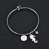 Luxury Brand New Note Anchor Wings Charm Bracelet & Bangle Life Style Stainless Steel Crystal Jewelry For Female Gift Bijoux