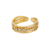 CZ Crystal Rings For Women Stainless Steel Engagement Finger Ring Wedding Band Couple Party Jewelry Gift anillos mujer