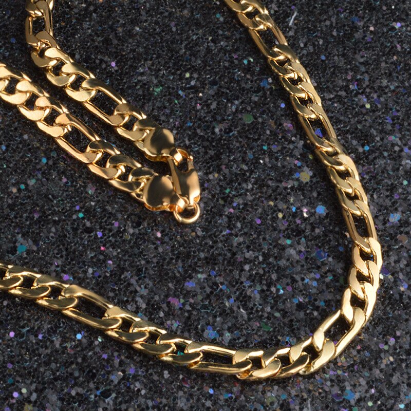 Classic 8MM sideways chain 18K gold fine 925 Stamped silver Necklace for Men woman wedding party Jewelrys Gifts