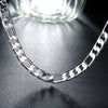 Classic 8MM sideways chain 18K gold fine 925 Stamped silver Necklace for Men woman wedding party Jewelrys Gifts