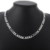 Classic 8MM sideways chain 18K gold fine 925 Stamped silver Necklace for Men woman wedding party Jewelrys Gifts