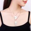 Crystal Boy Girl Kids Pendant Necklaces For Women Gold Silver Color Double Layer Chain Necklaces Jewellery 2022