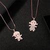 Crystal Boy Girl Kids Pendant Necklaces For Women Gold Silver Color Double Layer Chain Necklaces Jewellery 2022