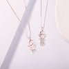 Crystal Boy Girl Kids Pendant Necklaces For Women Gold Silver Color Double Layer Chain Necklaces Jewellery 2022