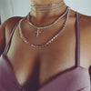 Crystal Choker Necklace Women Multi-layer Cross Necklaces Full Rhinestone Femme Choker Necklaces Ladies Female Necklace