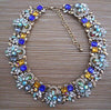 Crystal Large Collar Big Choker Necklace Women Boho Ethnic Statement Necklace Female Indian Rhinestone Big Necklace Girl