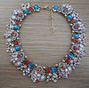Crystal Large Collar Big Choker Necklace Women Boho Ethnic Statement Necklace Female Indian Rhinestone Big Necklace Girl
