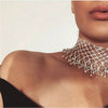 Crystal Rhinestone Choker Necklace For Women Tassel Chain Punk Hyperbole Vintage Necklace Statement Jewelry