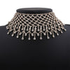 Crystal Rhinestone Choker Necklace For Women Tassel Chain Punk Hyperbole Vintage Necklace Statement Jewelry