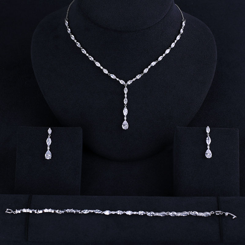 Luxury-Elegant-Shape-Bridal-Necklace-Bracelet-Earrings-Gulf-full-set-Cubic-Zirconia-Big-Wedding-Jewelry-Sets