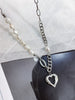 Famous Brand Jewelry Gold Color Heart-shaped Stainless Steel pearl Necklace For Woman Gift