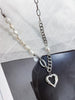 Famous Brand Jewelry Gold Color Heart-shaped Stainless Steel pearl Necklace For Woman Gift