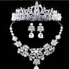 Luxury Fashion 2020 Necklaces Earrings Tiara Rhinestone Crystal Pearl Wedding Bride Party Wholesale Bridal Jewelry Sets