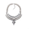 Luxury Fashion Crystal Necklace Europe Chunky Lucky Crystal Tassel Bib Statement Necklaces & Pendants Neckalces for Women