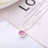 Female Silvery Pink CZ Zircon Big Water Drop Pedants Necklaces Long/Short Snake Chain Necklaces For Women Wedding Jewelry