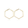 Gold Color Geometry Hoop Earrings For Woman Party Gifts Female Piercing Ear Accessory Jewelry Korean  2022