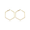 Gold Color Geometry Hoop Earrings For Woman Party Gifts Female Piercing Ear Accessory Jewelry Korean  2022