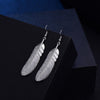 Gold Color Long Drop Feather Pendant for Earings Woman‘s Party Charm Gift Earring Accessories Korean Jewelry2022