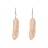 Gold Color Long Drop Feather Pendant for Earings Woman‘s Party Charm Gift Earring Accessories Korean Jewelry2022