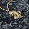 Gold Colors Zircon Dragon Pendant Necklaces for Men Women Iced Out Tennis Gold Chain Hip Hop Jewelry Gifts