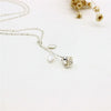 Gold Silver Plated Beauty and the Beast Rose Pendant Necklace Anniversary Jewelry Gift Sale
