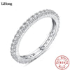 Luxury Jewelry 100% 925 Sterling Silver Ring with AAAA Zircon Crystal Ring for Women's Weddings