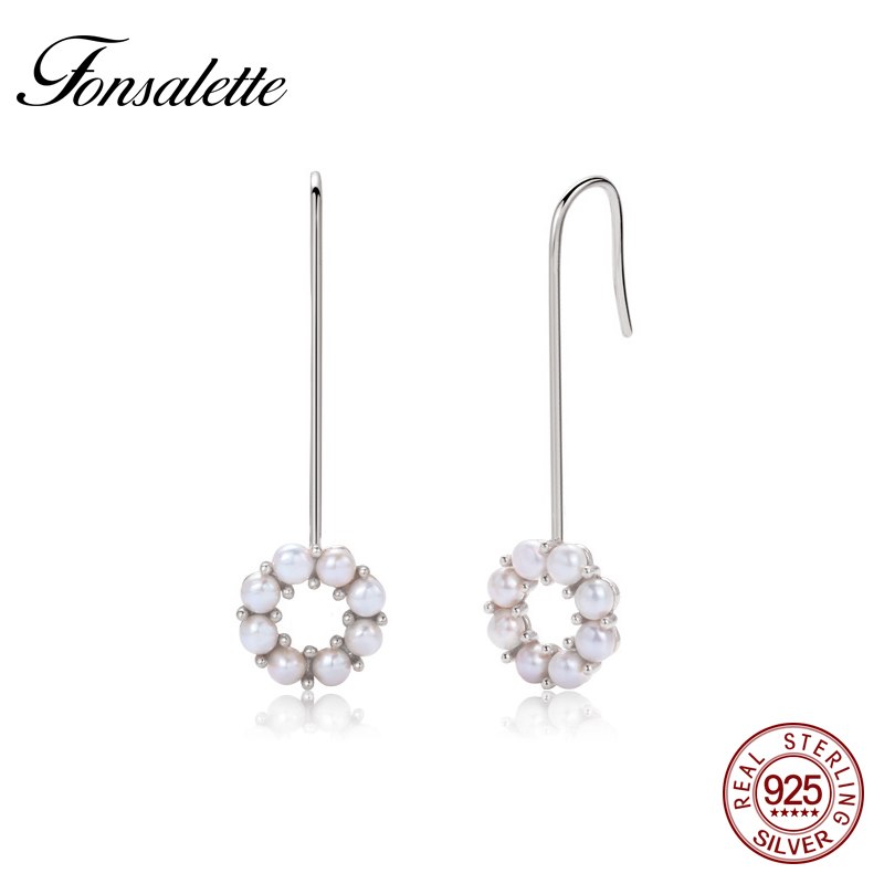 Luxury Long Hook Dangle Earrings Sunflower Earrings Pearl Drop Earrings Women Wedding Flower Jewelry ZK40