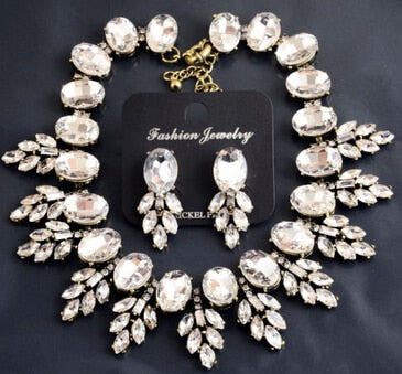 Luxury Necklaces & Pendants Big Brand Crystal Leaves Resin Vintage Choker jewelry Chunky Bib Statement Necklace for Women