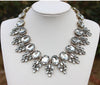 Luxury Necklaces & Pendants Big Brand Crystal Leaves Resin Vintage Choker jewelry Chunky Bib Statement Necklace for Women
