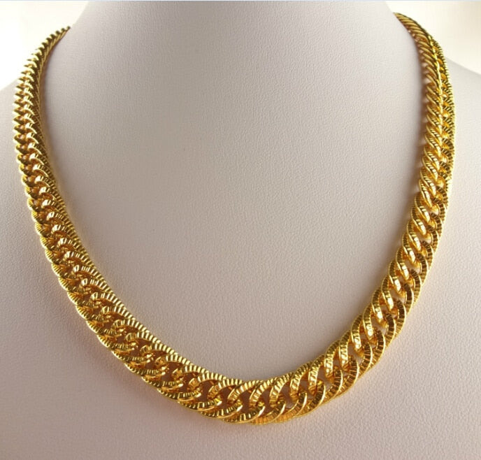 Luxury New gold colorstatement necklace for men hop gold chain pendant necklace (8mm width) for men fine jewelry