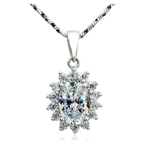 Luxury Pear Shape 1.41Ct Female Diamond Pendant Necklace for girlfriend wedding pendant for women Jewelry bridal necklace