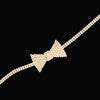Rhinestone Bow Tie Gold Bridal Choker Necklace for Women Bride Wedding Sexy Crystal Collar Necklace Jewelry Party