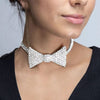 Rhinestone Bow Tie Gold Bridal Choker Necklace for Women Wedding Sexy Crystal Collar Necklace Jewelry Payty Gift