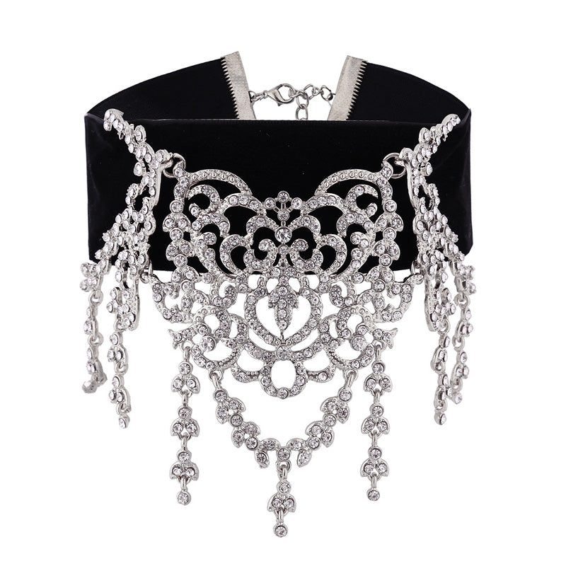 Luxury Rhinestone Choker Crystal Necklace Women gothic choker Maxi statement Necklace 2020 fashion jewelry Collar Collier femme